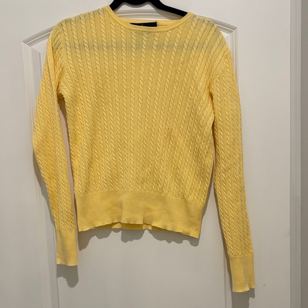 Ralph Lauren Sunny Yellow Cable Knit Sweater